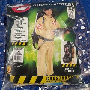 Ghostbusters costume with pack. Very good condition size 8-10.